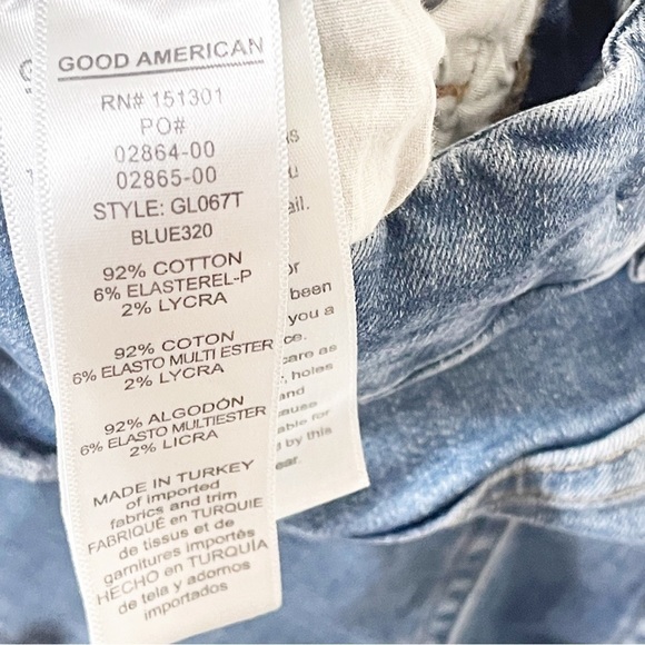 Good American Distressed Good Legs Skinny Jeans in Blue320 Size 2 or 26 - Picture 7 of 8
